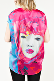 Indochine top de soie - Silk top - Designer - Wallo - bubble top