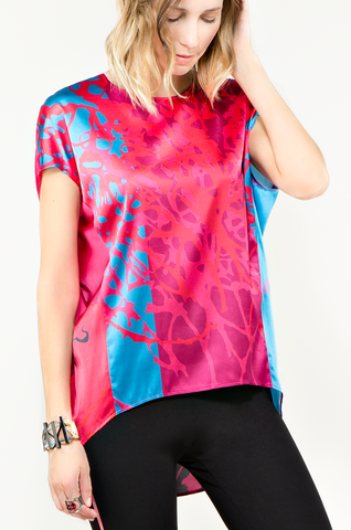 Indochine top de soie - Silk top - Designer - Wallo - bubble top