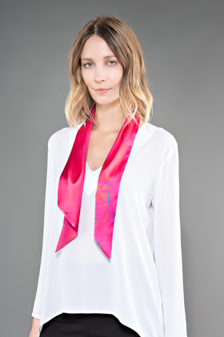 Miami cravate scarve foulard de soie - silk - Designer - Wallo